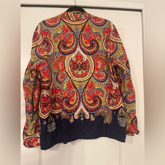 Peck and peck top long sleeve multicolor shirt xl - Picture 4 of 4